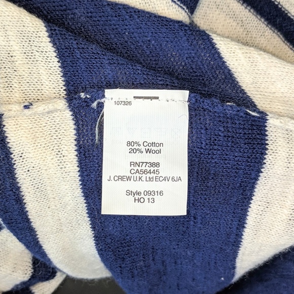 Madewell | Blue & Cream Striped Slub Knit Sweater - Picture 6 of 6